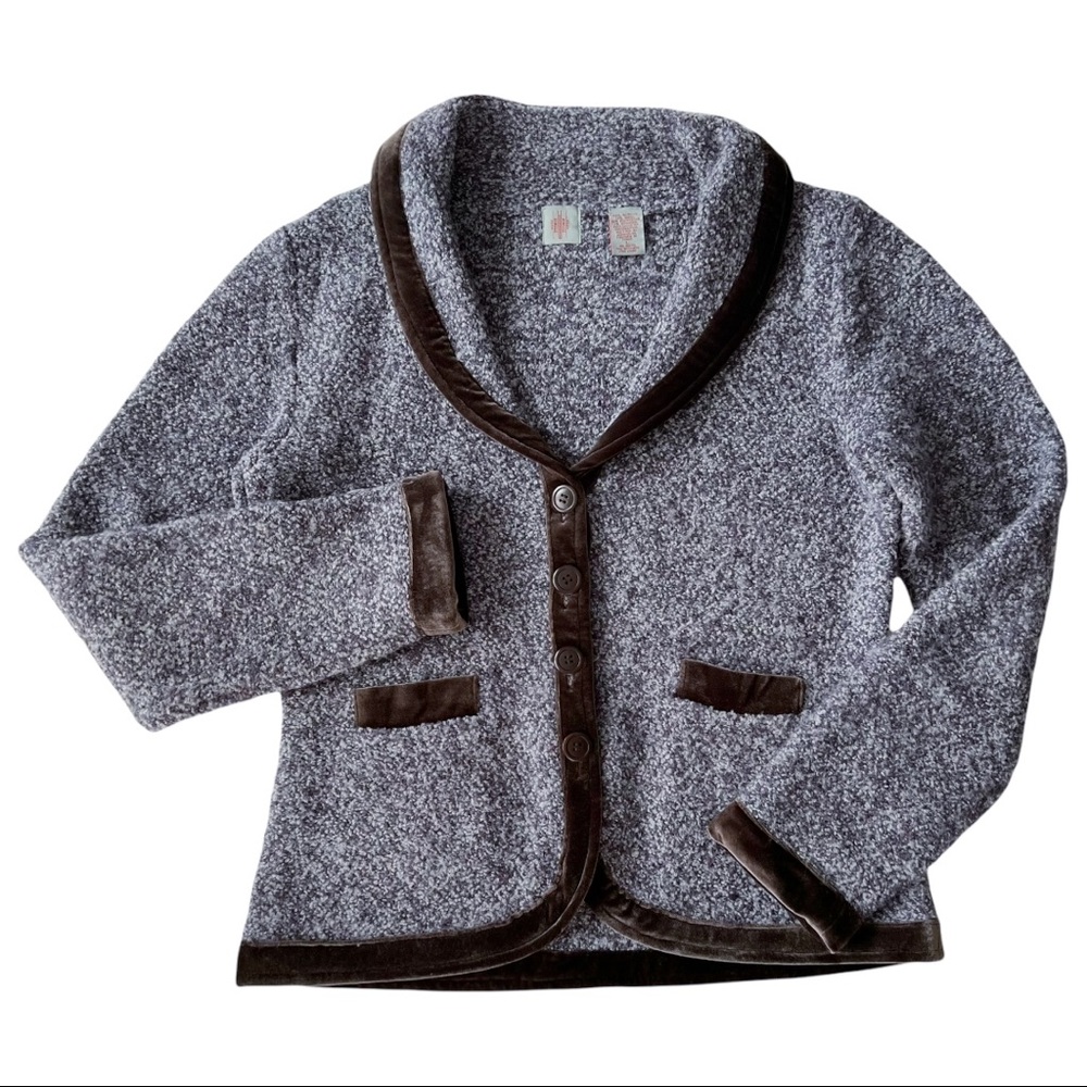 Anthro HWR Monogram Boucle Velvet Touring Jacket